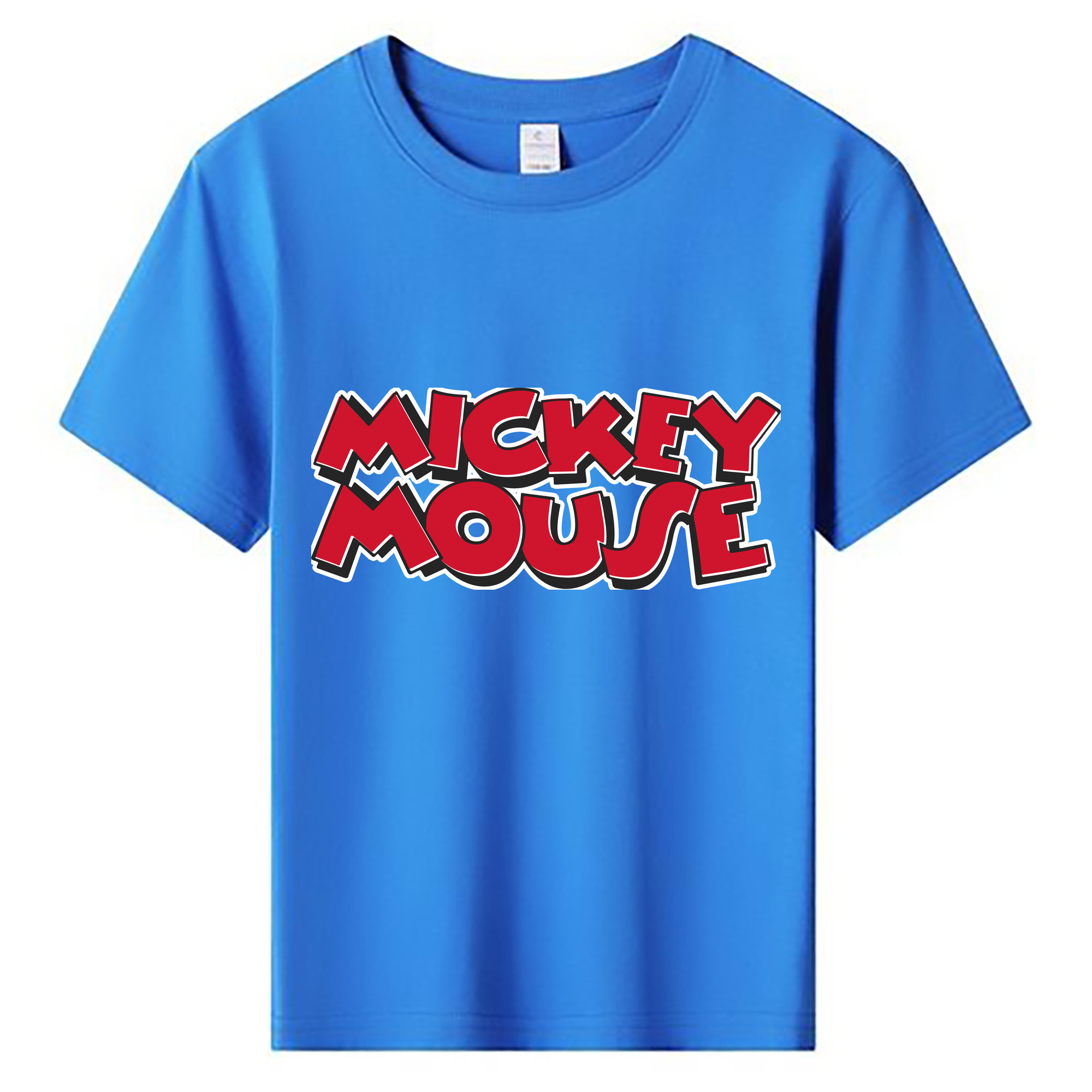 ミッキーマウス Mickey Mouse 綿100％キッズTシャツ（フロントプリント）